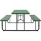 Global Industrial Rectangle Folding Picnic Table, Green, Plastic, 6 ft L, 29 in H Overall 695769GN - alternate 2